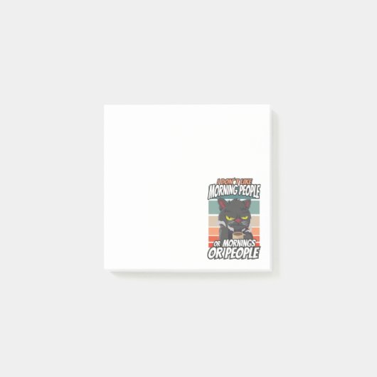 私は朝の人や朝の人や人が好きではない ポストイット (正面)