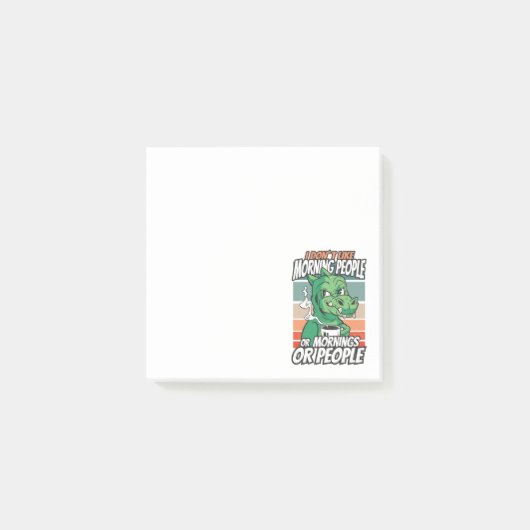 私は朝の人や朝の人や人が好きではない ポストイット (正面)