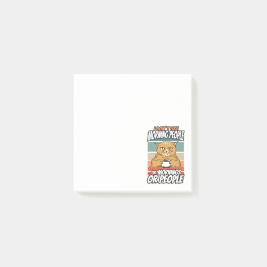 私は朝の人や朝の人や人が好きではない ポストイット (正面)