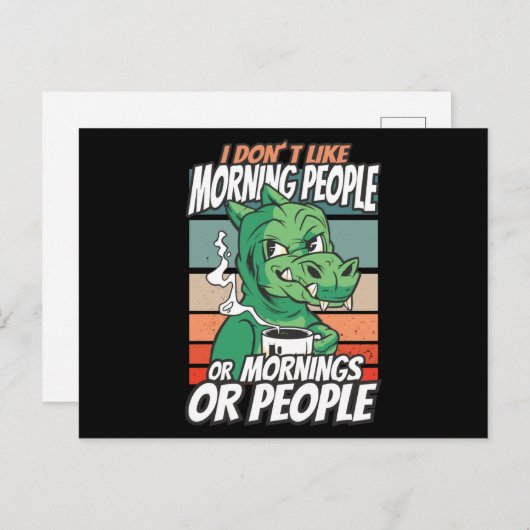 私は朝の人や朝の人や人が好きではない ポストカード (正面/裏面)