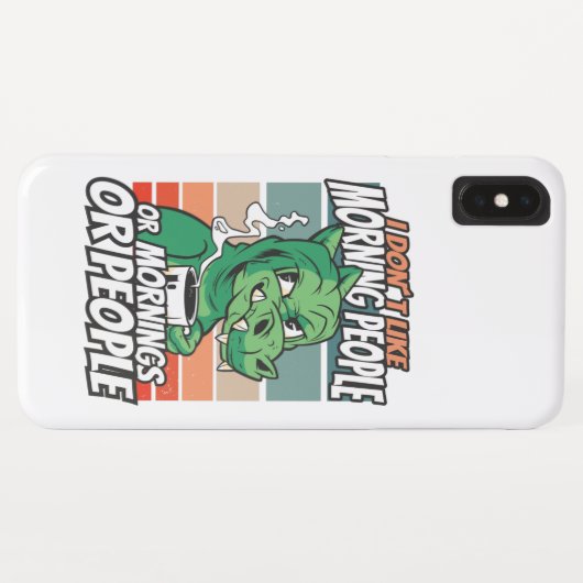 私は朝の人や朝の人や人が好きではない Case-Mate iPhoneケース (裏面(横))