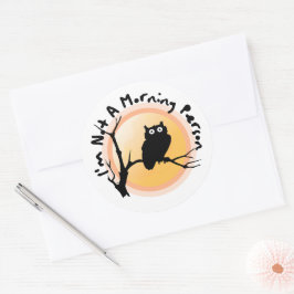 私は朝の人フクロウおもしろい引用文ではない ラウンドシール