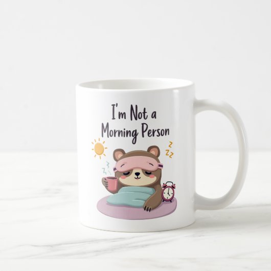 私は朝の人間ではない コーヒーマグカップ (右)