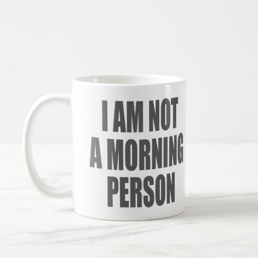 私は朝の人間ではない コーヒーマグカップ (左)