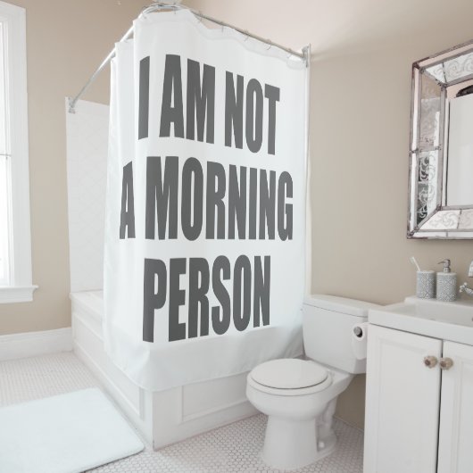 私は朝の人間ではない シャワーカーテン (インサイチュ)