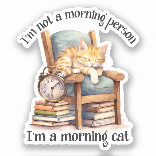 私は朝の人間ではない シール (正面)