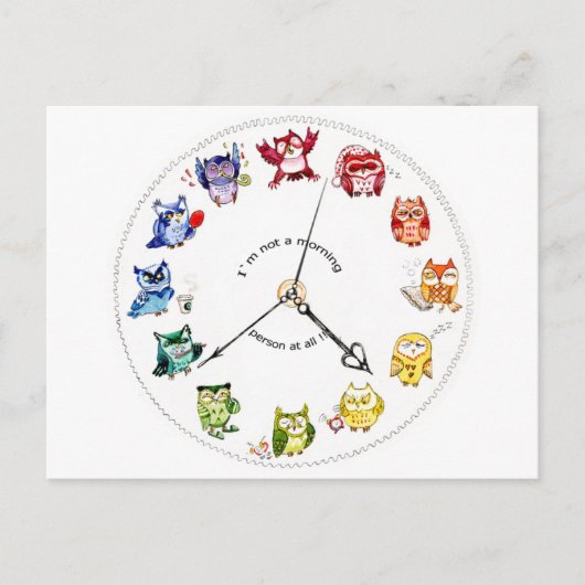 私は朝の人間ではない ポストカード (正面)