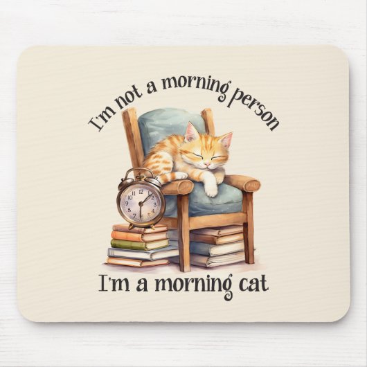 私は朝の人間ではない マウスパッド (正面)
