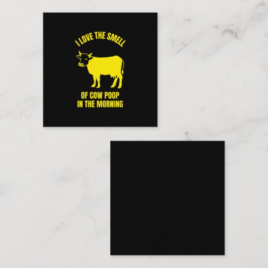 私は朝の牛のウンチの匂いが好きおもしろいだ コーリングカード (正面/裏面)