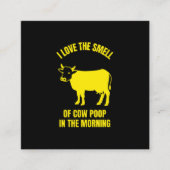 私は朝の牛のウンチの匂いが好きおもしろいだ コーリングカード (正面)