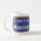 私は朝は休む コーヒーマグカップ (左)