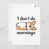 私は朝は休む ポストカード (正面/裏面)