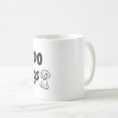私は朝は休む。疲れた。ドッグ コーヒーマグカップ (正面右)