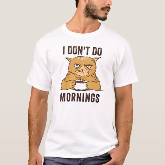 私は朝は休む Tシャツ (正面)