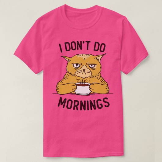 私は朝は休む Tシャツ (デザイン正面)