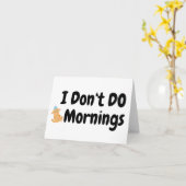 私は朝は…愛猫挨拶空白の会 カード (黄色い花)