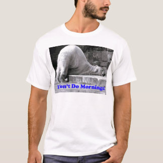 私は朝をしません Tシャツ