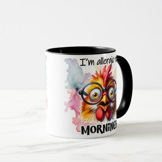 私は朝アレルギーだ マグカップ (正面右)