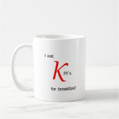 私は朝食のためのKPIを食べます コーヒーマグカップ (左)