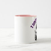 "私は朝"猫のギフトしません ツートーンマグカップ (中央)