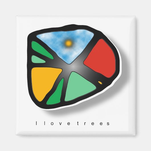 私は木が大好き マグネット (正面)