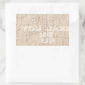 私は木が茶色くなるのが大好きだ 長方形シール (バッグ)