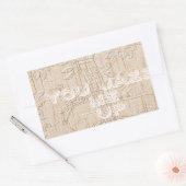 私は木が茶色くなるのが大好きだ 長方形シール (封筒)