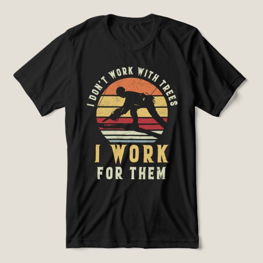 私は木に勤めず、木に勤める トライブレンドＴシャツ (デザイン正面)