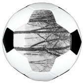 私は木に寄り添うように サッカーボール (回転)