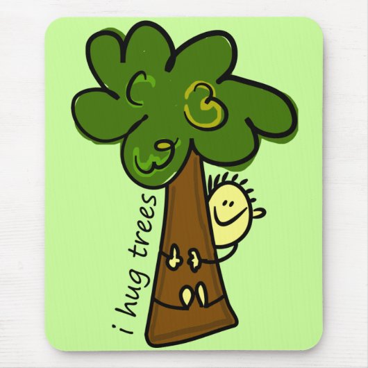 私は木のマウスパッドを抱き締めます マウスパッド (正面)