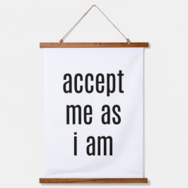 私は木の上の壁のタペストリーである私を受け入れる 吊り下げ型タペストリー