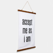 私は木の上の壁のタペストリーである私を受け入れる 吊り下げ型タペストリー (傾斜あり)