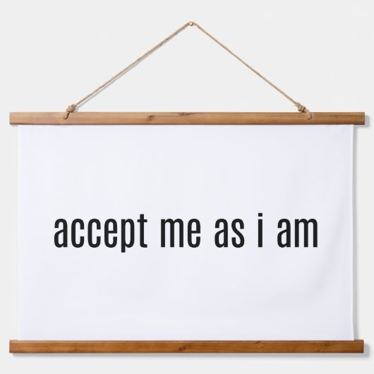 私は木の上の壁のタペストリーである私を受け入れる 吊り下げ型タペストリー (正面)