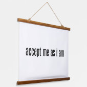 私は木の上の壁のタペストリーである私を受け入れる 吊り下げ型タペストリー (傾斜あり)