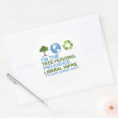 私は木を抱き締め、プロの選択、ヒッピー自由主義の・イ ラウンドシール (封筒)