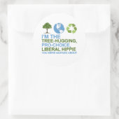 私は木を抱き締め、プロの選択、ヒッピー自由主義の・イ ラウンドシール (バッグ)