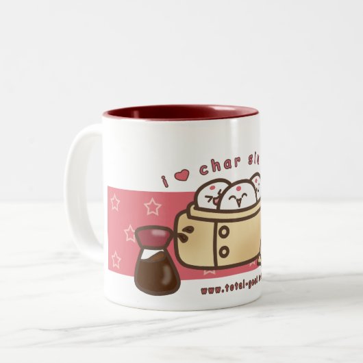 私は木炭siuのbaoのコーヒー・マグを愛します ツートーンマグカップ (正面左)