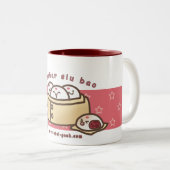 私は木炭siuのbaoのコーヒー・マグを愛します ツートーンマグカップ (正面右)