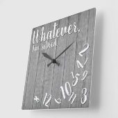 私は木退職したの素朴退職おもしろいだ スクエア壁時計 (傾斜)