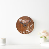 私は木退職したの素朴退職おもしろいだ ラウンド壁時計 (ホーム)