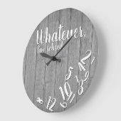 私は木退職したの素朴退職おもしろいだ ラージ壁時計 (傾斜)