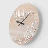 私は木退職したの素朴退職おもしろいだ ラージ壁時計 (傾斜)