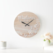 私は木退職したの素朴退職おもしろいだ ラージ壁時計 (ホーム)