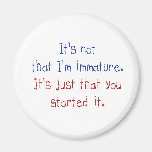 私は未熟ではない マグネット (正面)