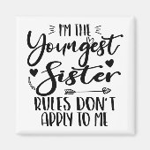 私は末妹誕生日義理おもしろい マグネット (正面)