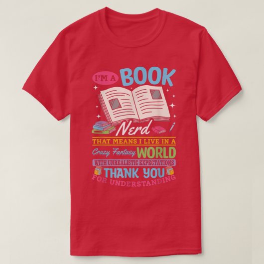 私は本おたく本好読きの本読だ Tシャツ (デザイン正面)