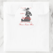 私は本がないと生きられない蔵書票 ラウンドシール (バッグ)