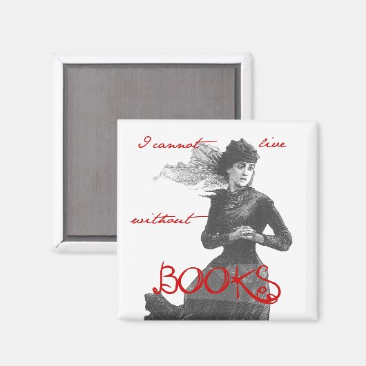 私は本がないと生きられない マグネット (正面/裏面)