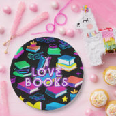 私は本が大好きカラフル ペーパープレート (パーティー)
