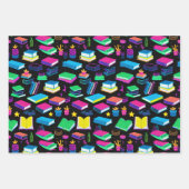 私は本が大好きカラフル ラッピングペーパーシート (正面)